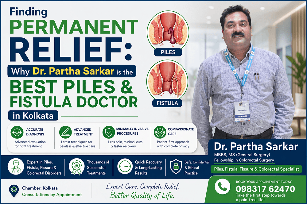 You are currently viewing Finding Permanent Relief: Why Dr. Partha Sarkar is the Best Piles & Fistula Doctor in Kolkata